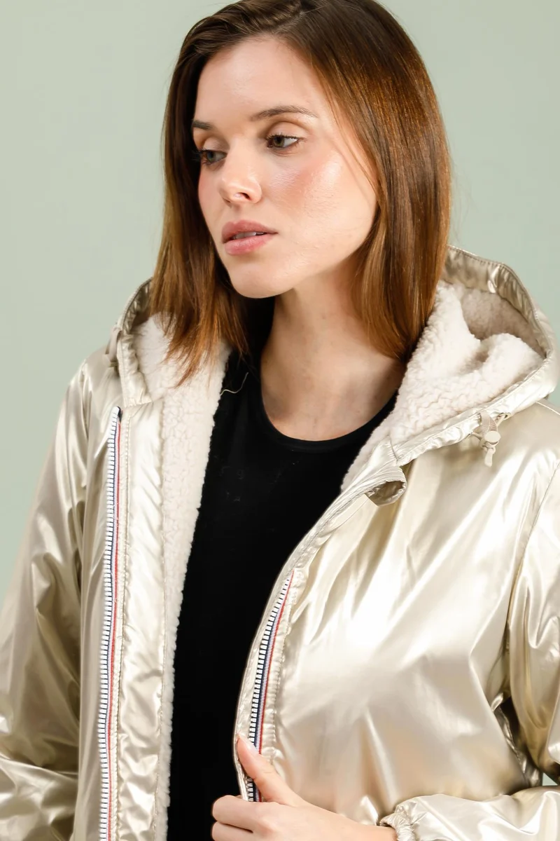 Imperméable fourré long (écru)