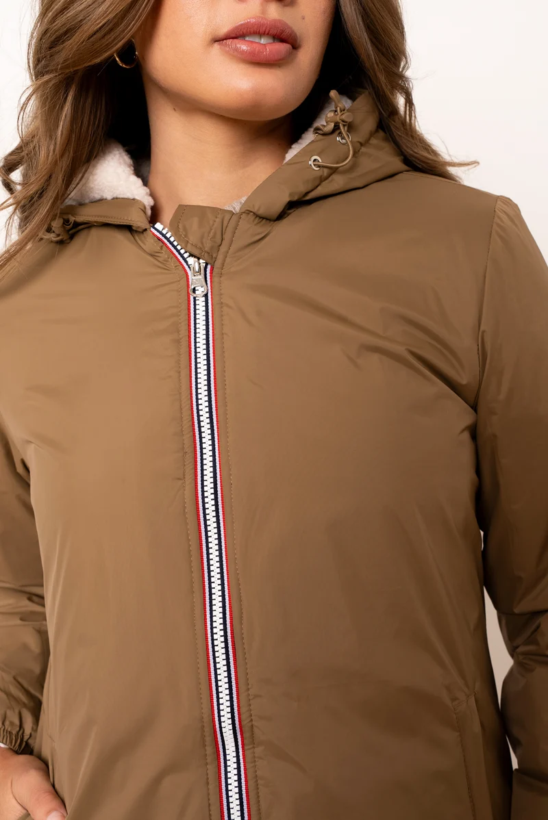 Imperméable fourré long (écru)