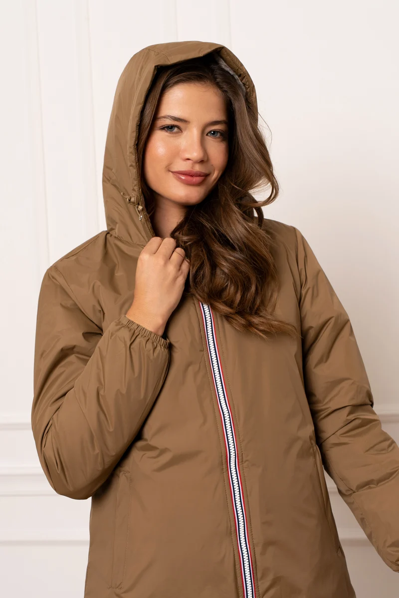 Imperméable fourré long (écru)