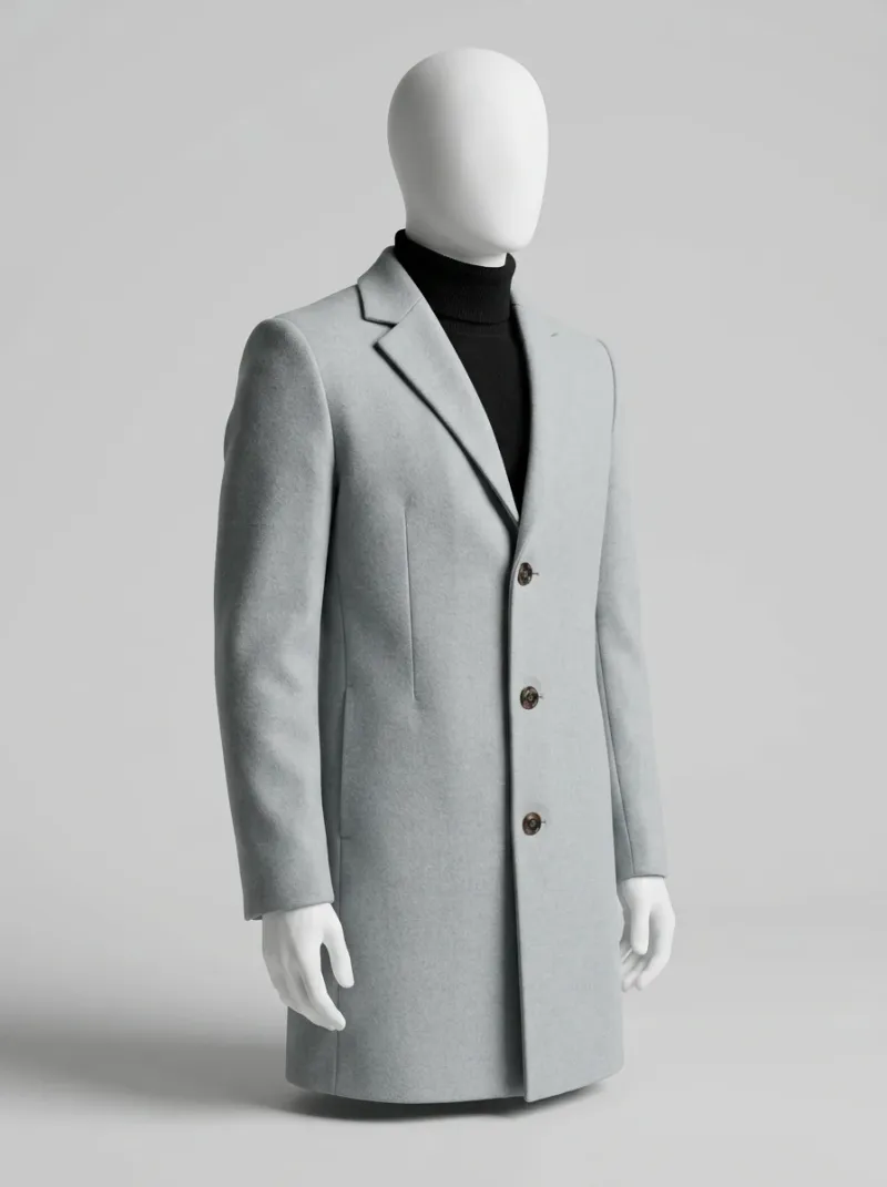 Veste automne homme laine col montant urbaine