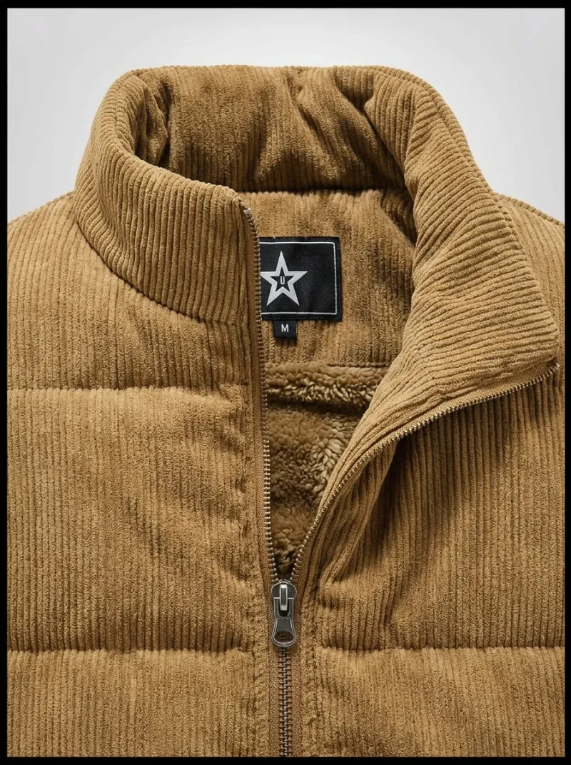 Veste automne homme velours côtelé doublée polaire vintage