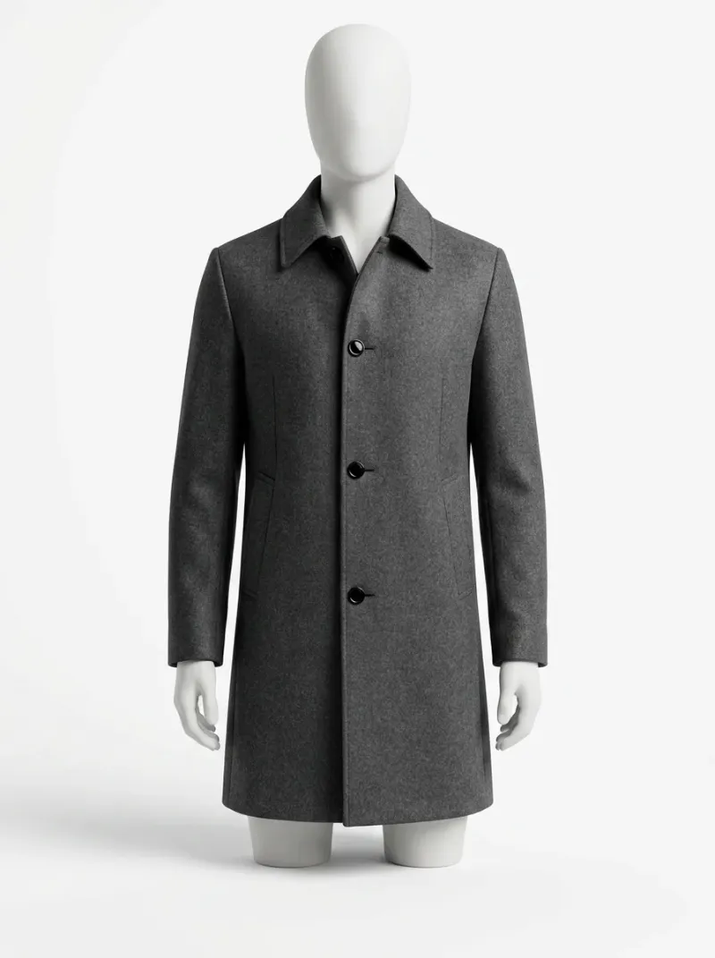 Veste automne homme laine 3/4 coupe ajustée élégante