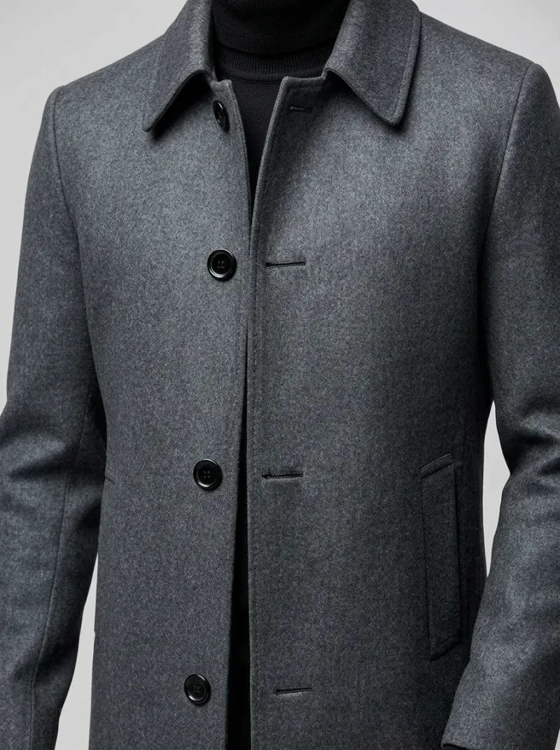 Veste automne homme laine 3/4 coupe ajustée élégante