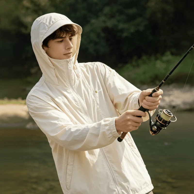 Men Hooded Full Zip Top UPF50+