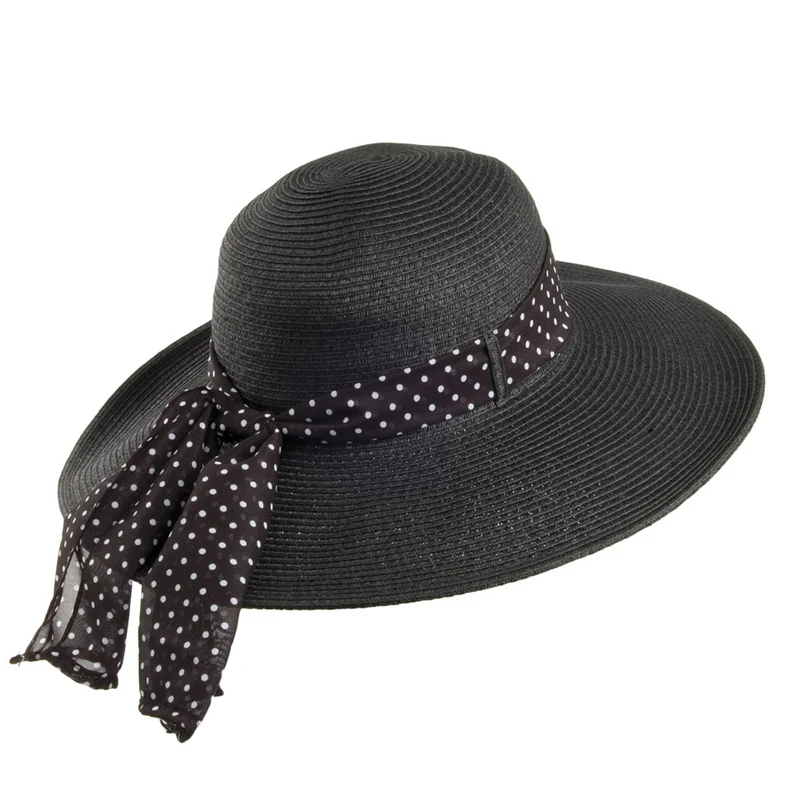 Chapeau Été Beachside noir SUR LA TÊTE