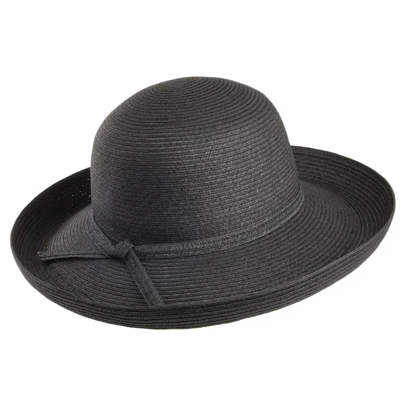 Chapeau Été Pliable Traveller noir SUR LA TÊTE
