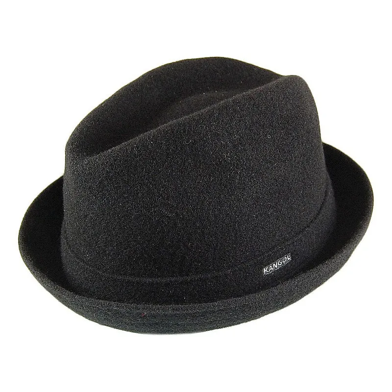 Chapeau Trilby en Laine Player noir KANGOL