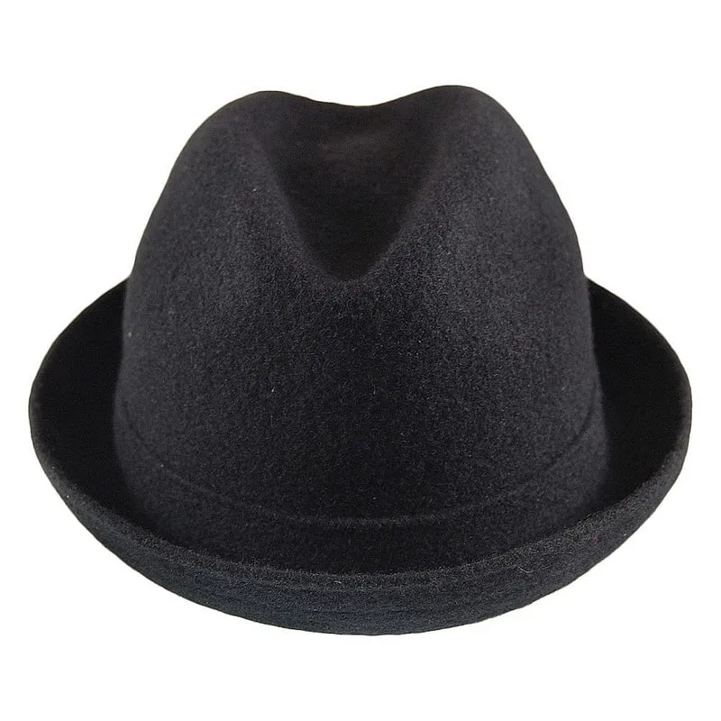 Chapeau Trilby en Laine Player noir KANGOL