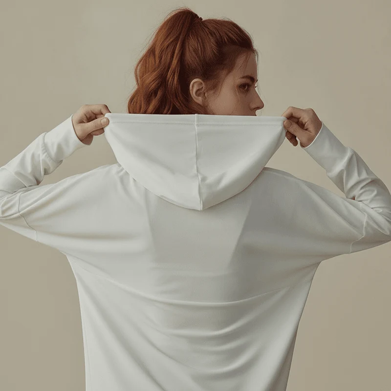 Hooded Zip Up Fitness Top UPF 50+
