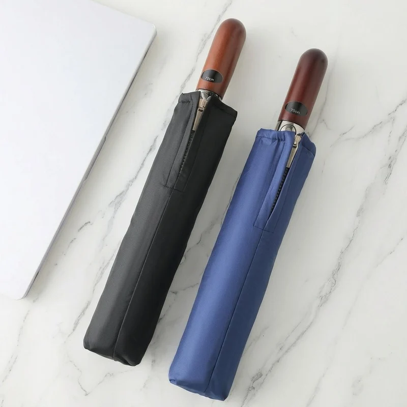 Fully Automatic Double Canopy Wooden Umbrella
