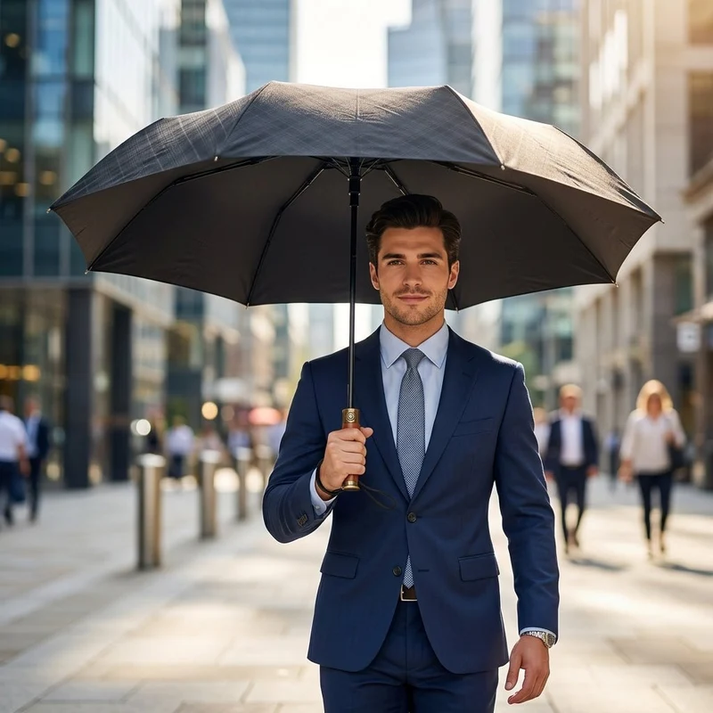 Wooden Handle Business Umbrella