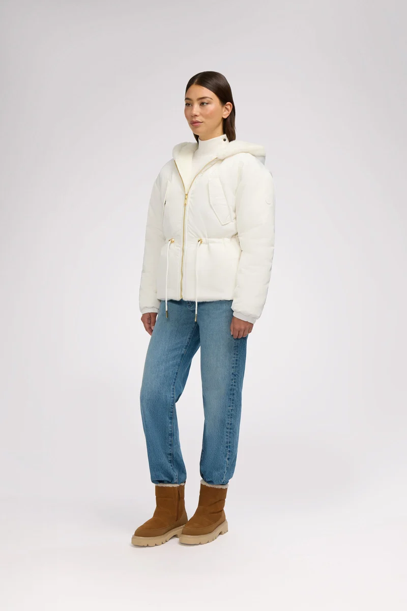 Demi Women's Reversible Faux Fur Jacket with Hood