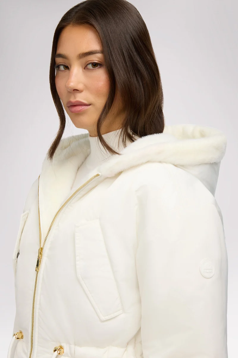 Demi Women's Reversible Faux Fur Jacket with Hood