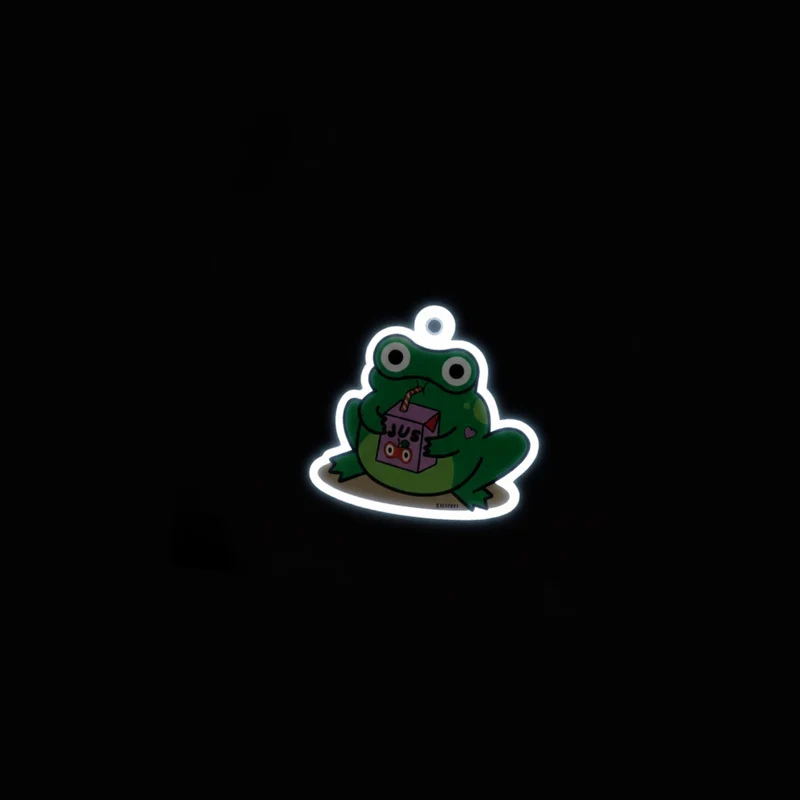 Charm porte-clés réfléchissant – Grenouille