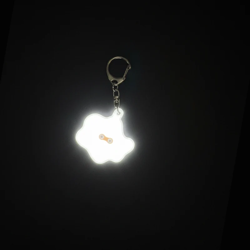 Charm porte-clés réfléchissant – Œuf au plat