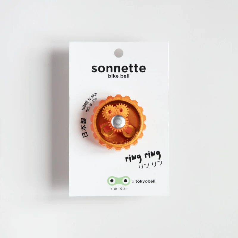 Sonnette pour vélo orange