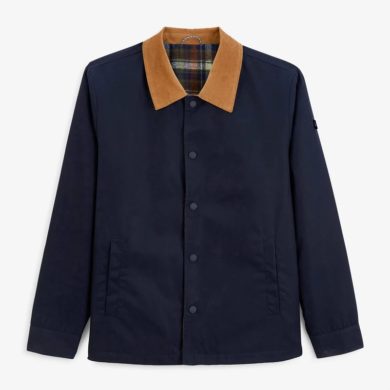 Blouson déperlant col velours bleu Dan SBPLAY