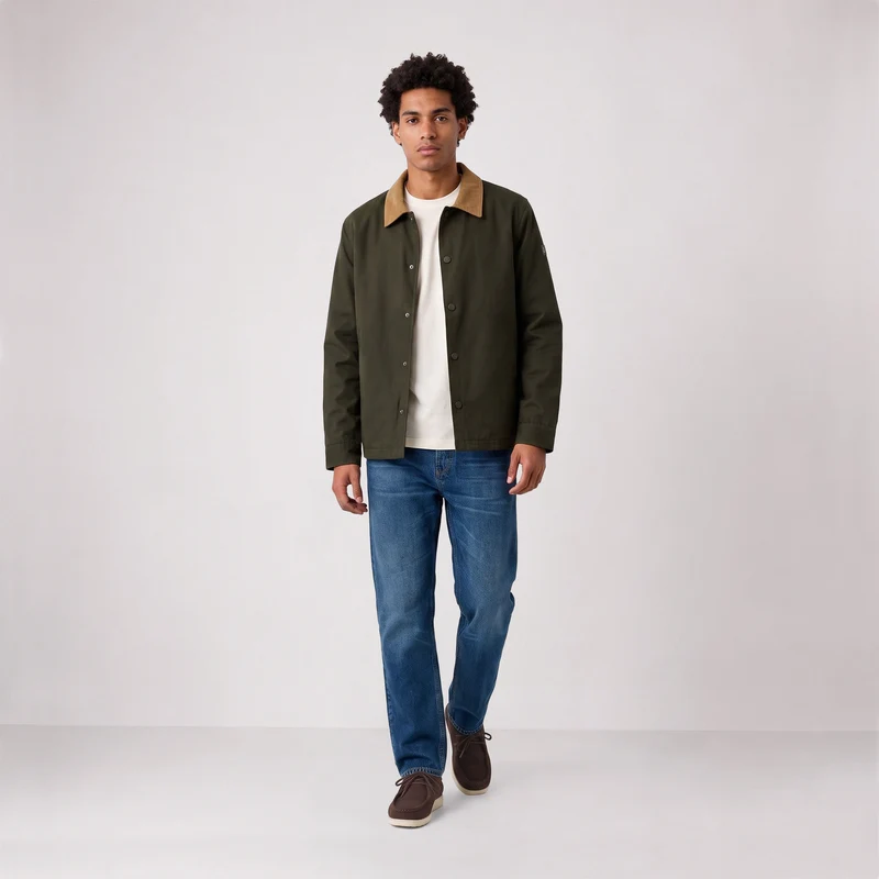 Blouson déperlant col velours taupe Dan SBPLAY