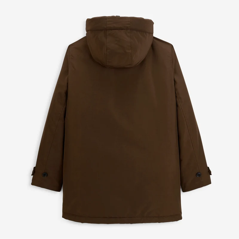 Parka imperméable à capuche marron Laurent