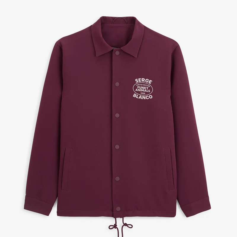 Blouson coach rouge Wayne doublure intérieure Funky Animals