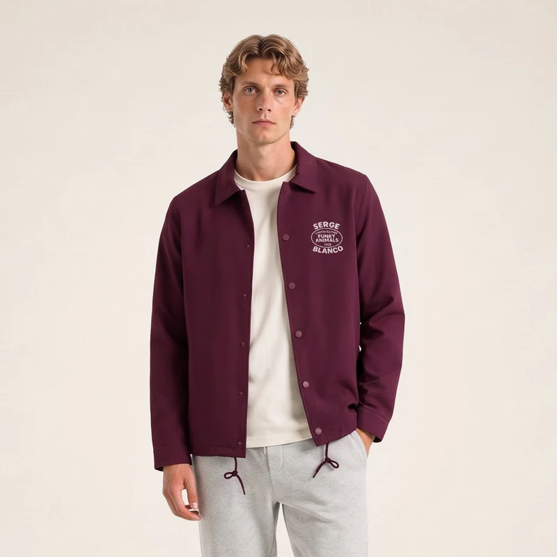 Blouson coach rouge Wayne doublure intérieure Funky Animals