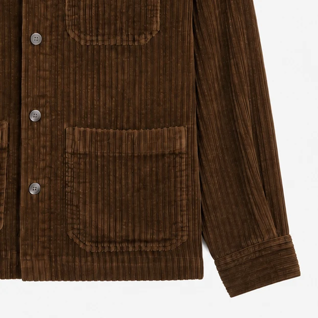 Veste worker velours côtelé coton marron Wael