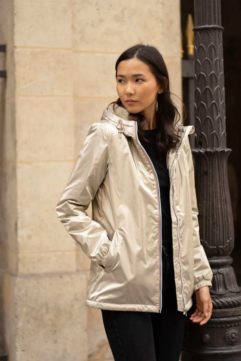 Imperméable fourré mi-long