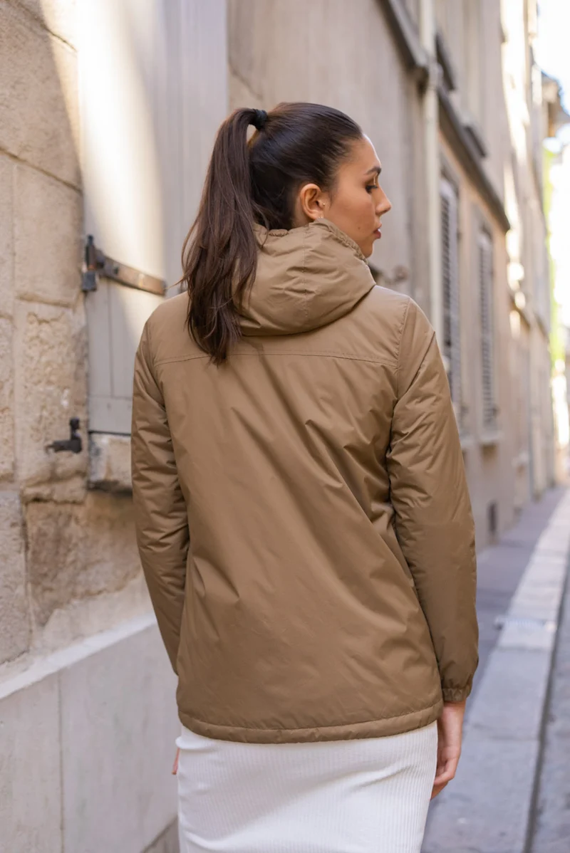Imperméable fourré mi-long