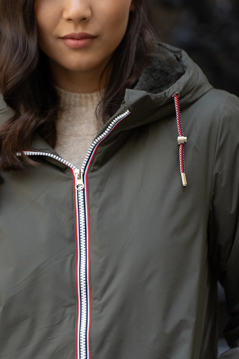 Imperméable fourré mi-long