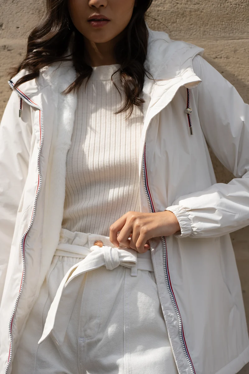 Imperméable fourré mi-long