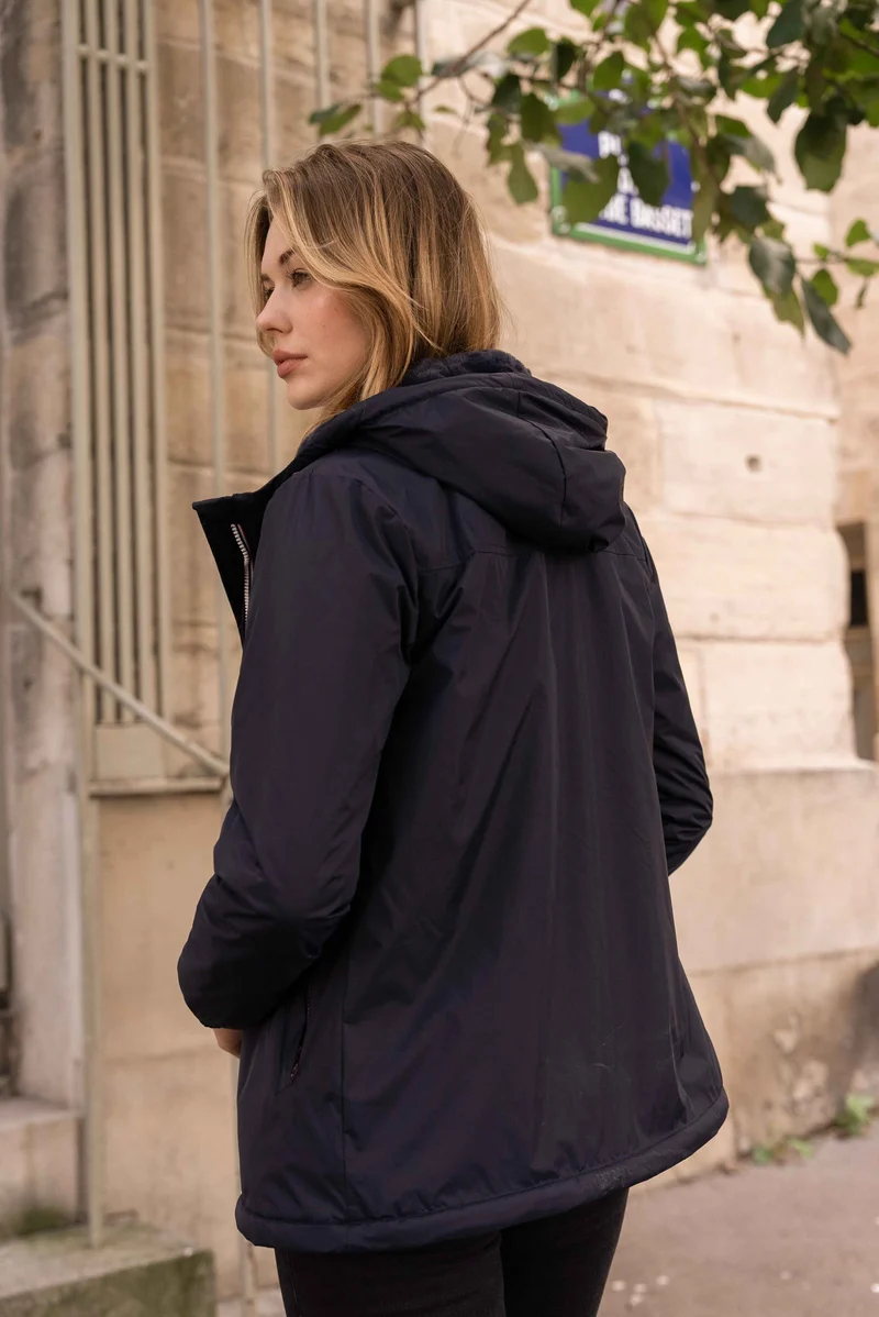 Imperméable fourré mi-long