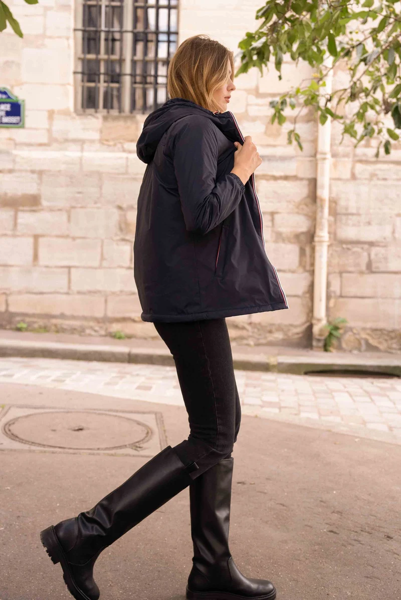 Imperméable fourré mi-long
