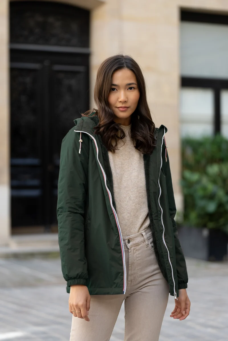 Imperméable fourré mi-long
