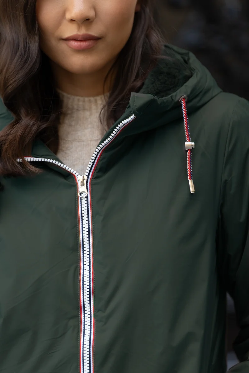 Imperméable fourré mi-long