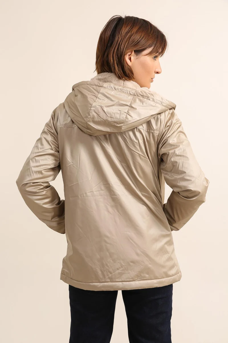 Imperméable fourré mi-long