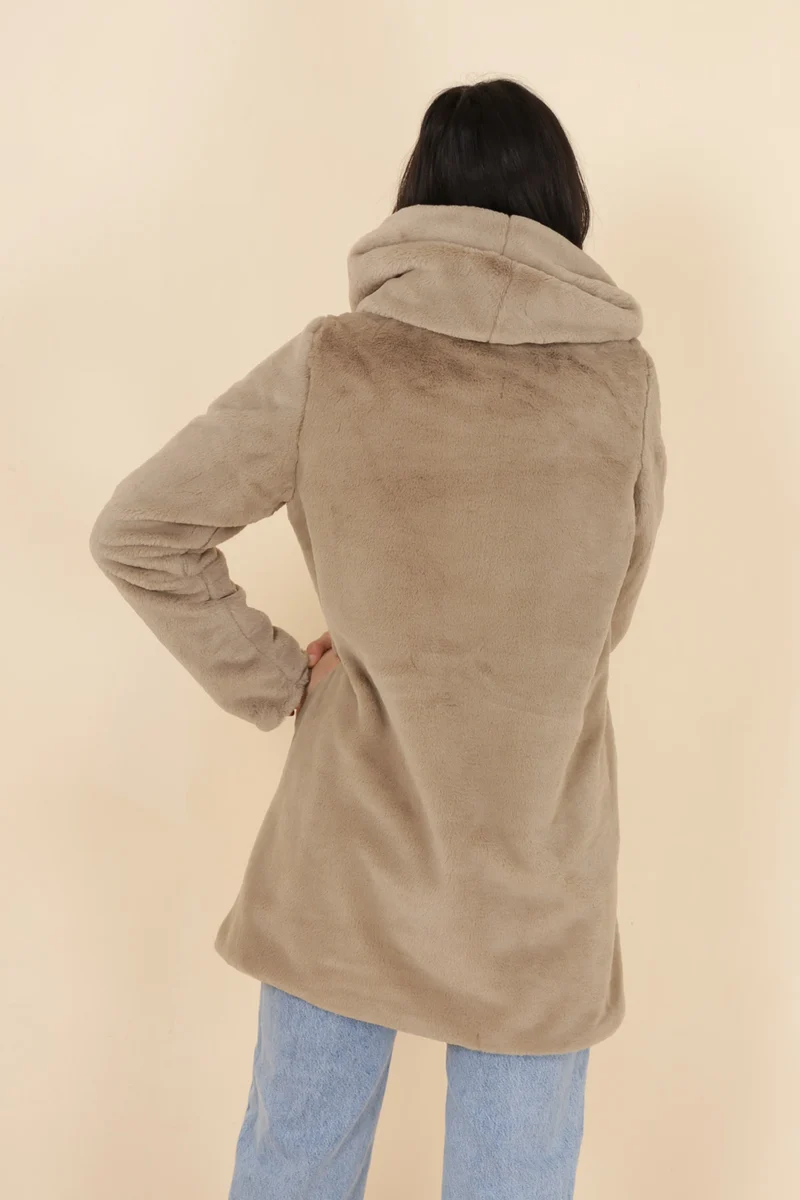 Imperméable fourré réversible long
