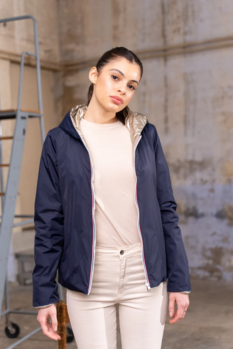 Imperméable réversible court mi-saison
