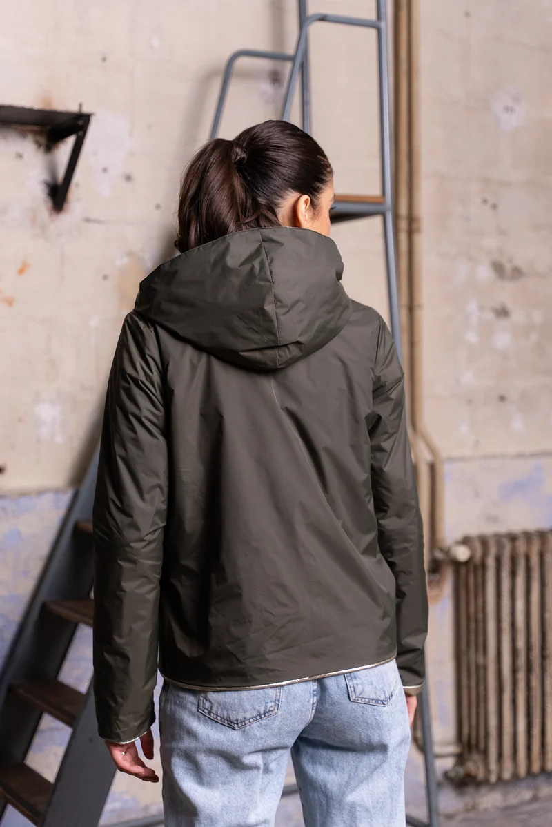 Imperméable réversible court mi-saison