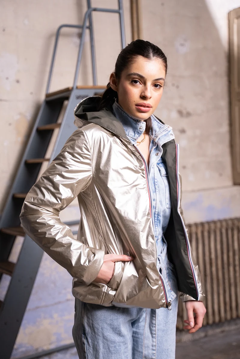 Imperméable réversible court mi-saison
