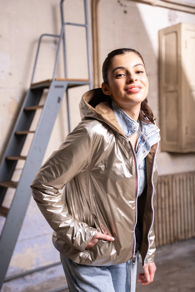 Imperméable réversible court mi-saison