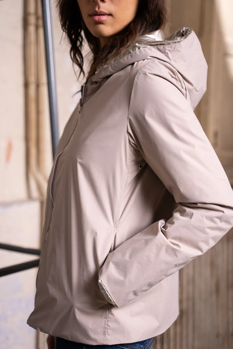 Imperméable réversible court mi-saison