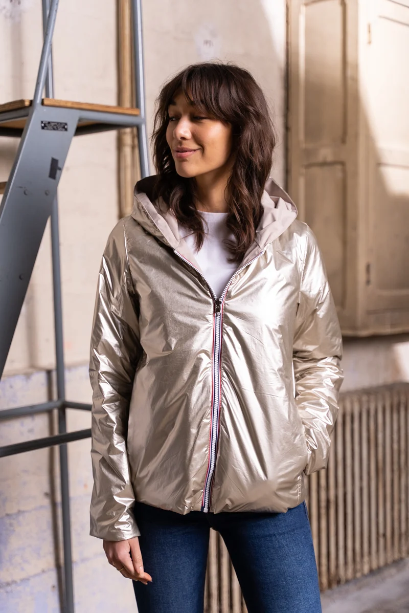 Imperméable réversible court mi-saison
