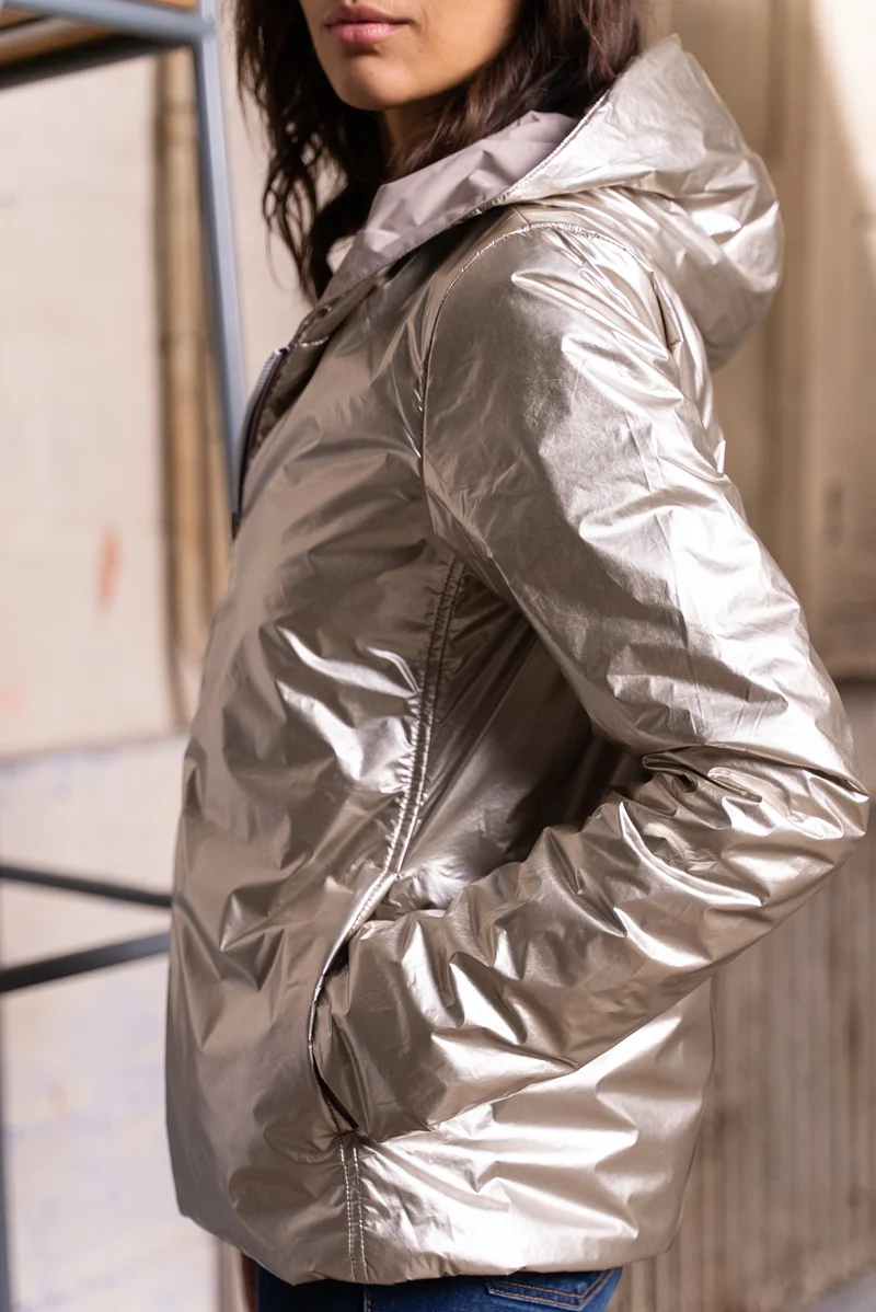 Imperméable réversible court mi-saison