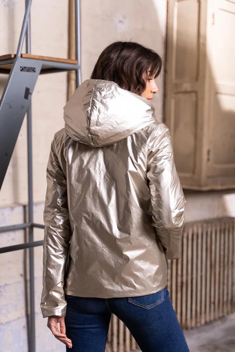 Imperméable réversible court mi-saison