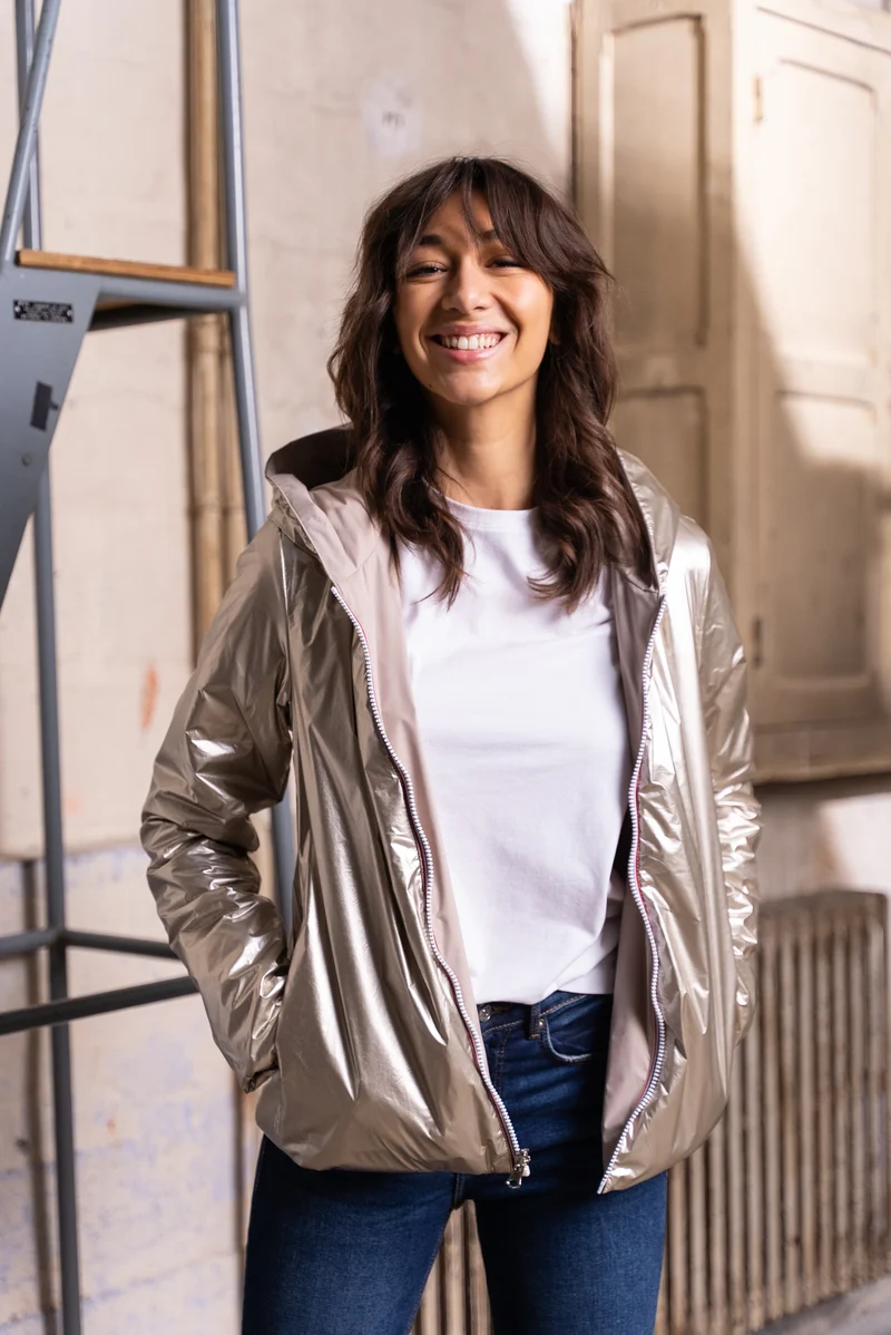 Imperméable réversible court mi-saison