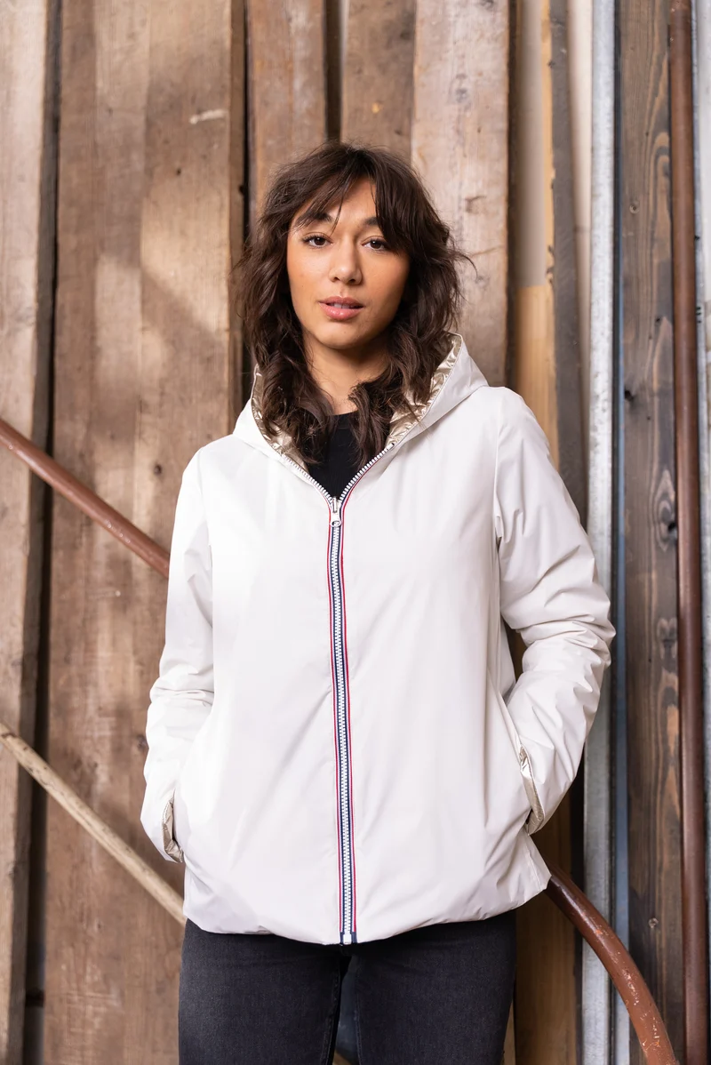Imperméable réversible court mi-saison