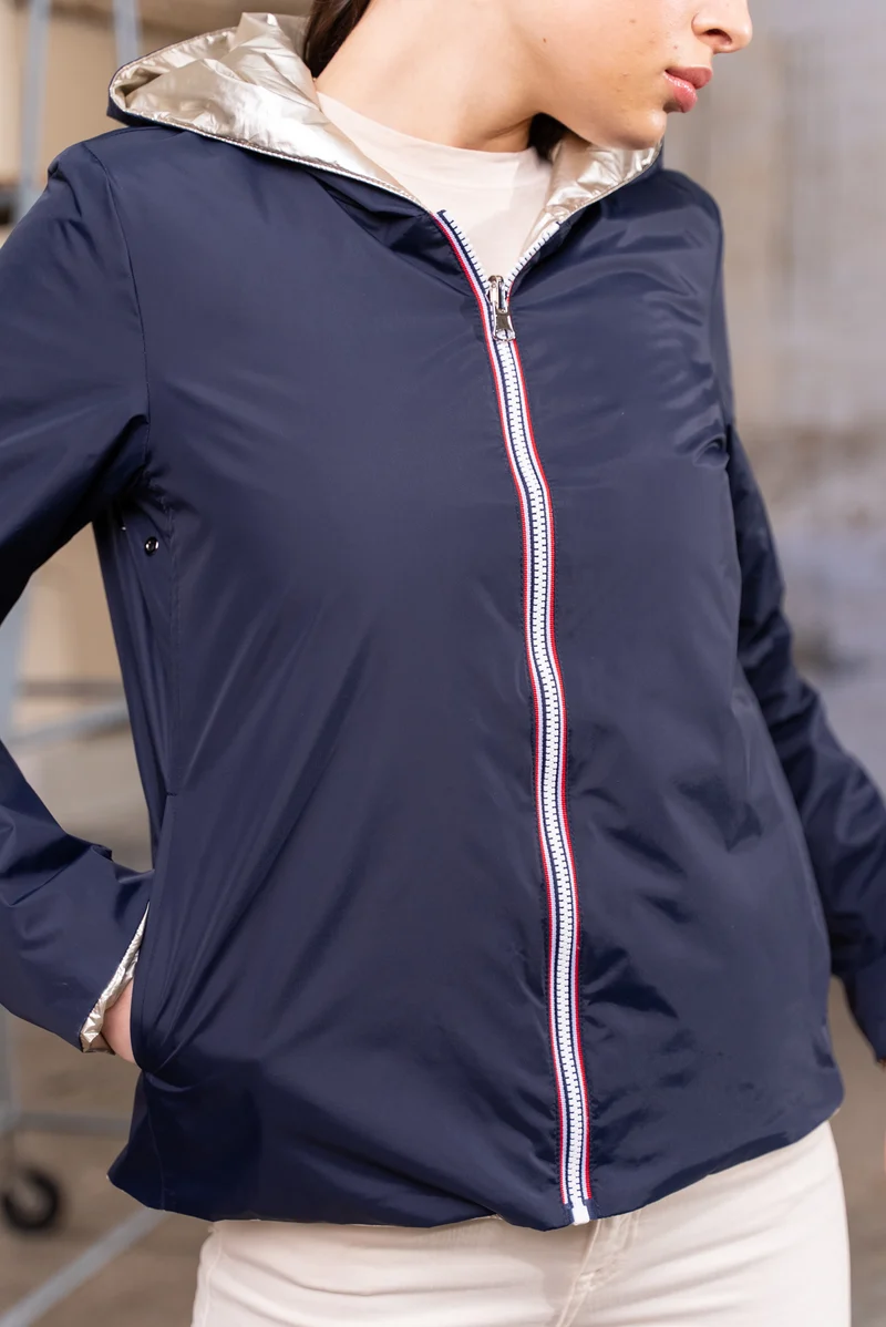 Imperméable réversible court mi-saison