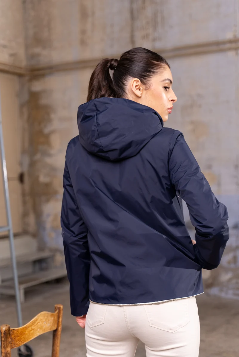 Imperméable réversible court mi-saison