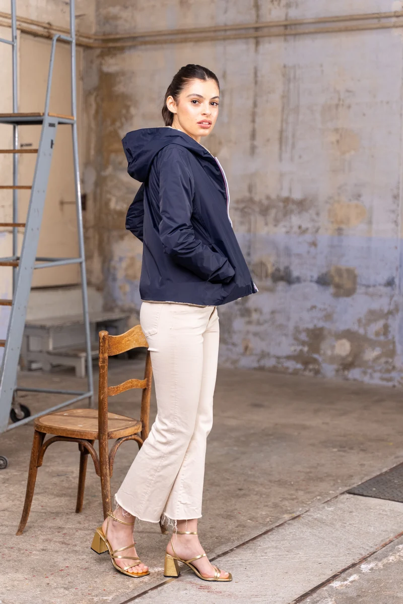 Imperméable réversible court mi-saison