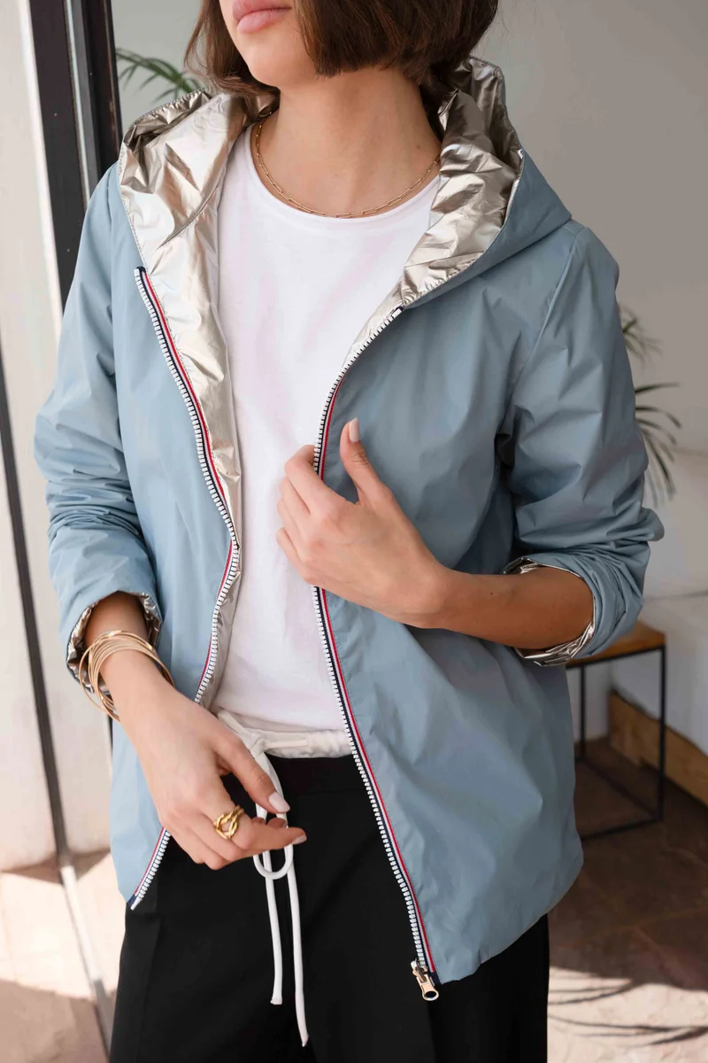 Imperméable réversible court mi-saison